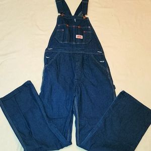 Round House overalls jean dark denim farmer pants 30 X 32